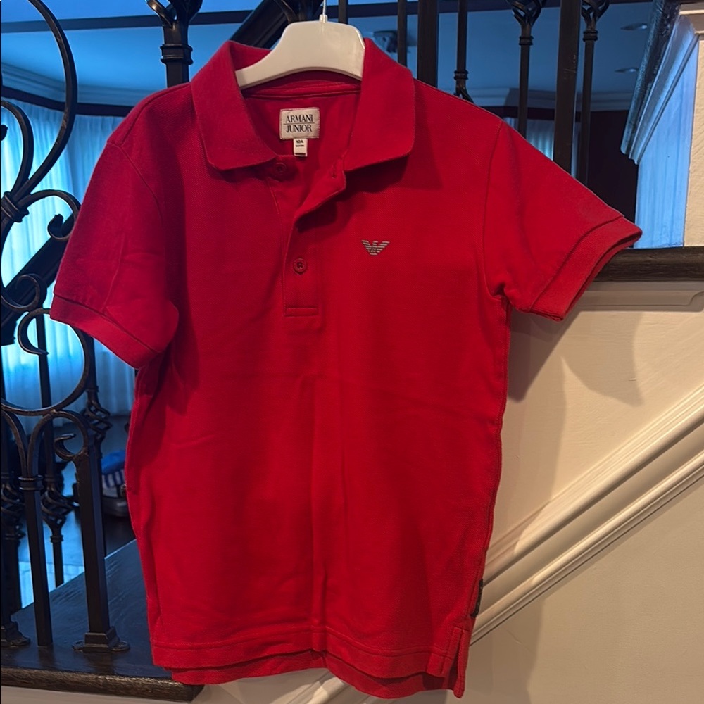 Armani Junior Vibrant Red Polo